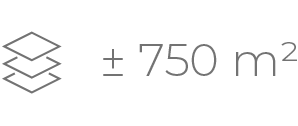 750 m²